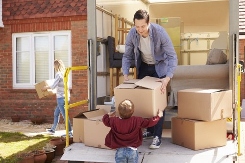 Storage pricing illustration showing a clear quote and packed household items
