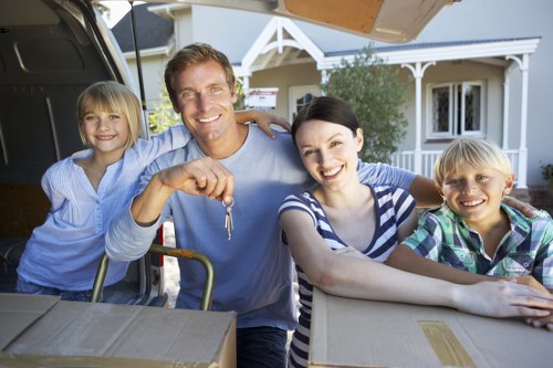 Protected furniture items stored securely in Boundsgreen